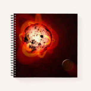 Carnet Red Nwarf Star Orbité Par Une Hypothétique Exoplan