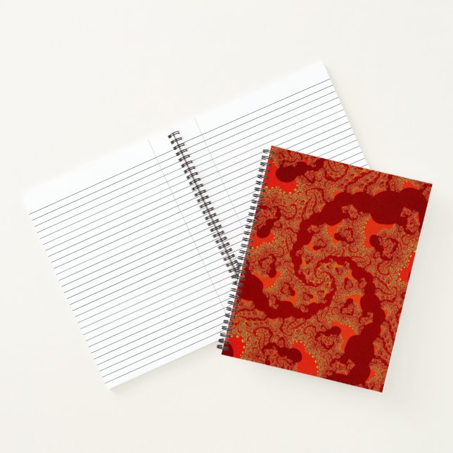 Carnet Red Orange Swirl (Intérieur)