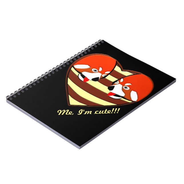Carnet Red Panda Coeur d'amour (Côté gauche)