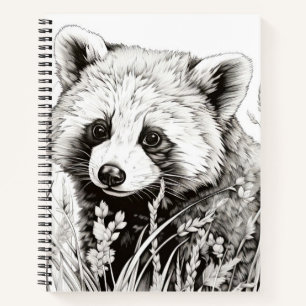 Carnet Red Panda Nature paisible Prairie Dessin croisé
