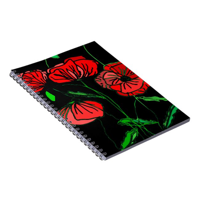 Carnet Red Poppy Art - (Côté Droit)