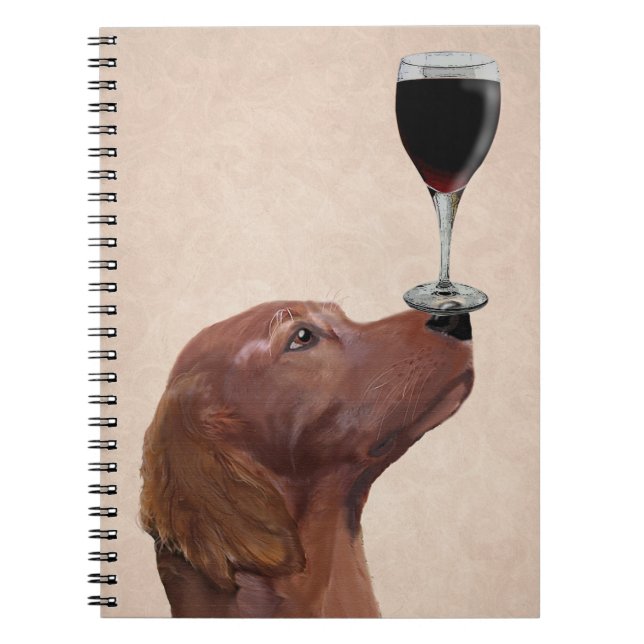 Carnet Red Setter Chien Au Vin 2 (Devant)