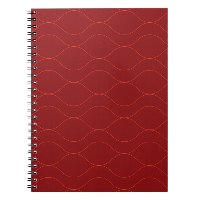 Carnet Red, simple, elegant, cool wave abstraction art (Devant)