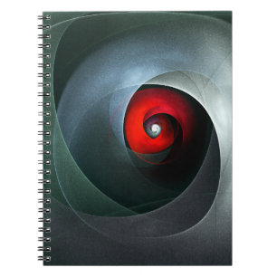 Carnet Red Swirl Artistique moderne Art Abstrait Motif #1