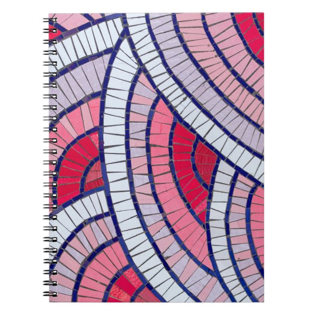 Carnet Red, white, black, and pink abstract artwork (Devant)