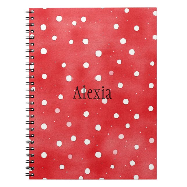 Carnet Red White Dots (Devant)