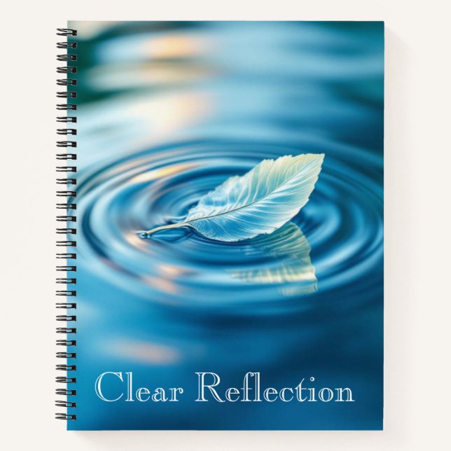 Carnet Reflet de l'eau ridée | Eau calme abstraite (Devant)