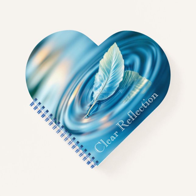 Carnet Reflet de l'eau ridée | Eau calme abstraite Sur (Devant)