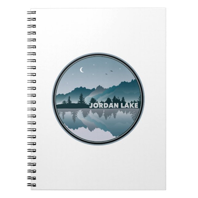 Carnet Reflet du lac Jordan en Caroline du Nord (Devant)