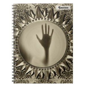 Carnet Réflexion de la main de fantôme moderne - miroir