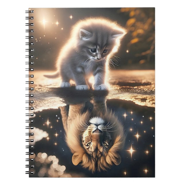 Carnet Réflexion des poulies de chaton et de lion (Devant)