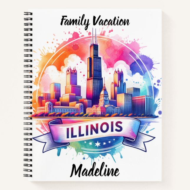 Carnet Réflexions colorées de l'Illinois (Devant)