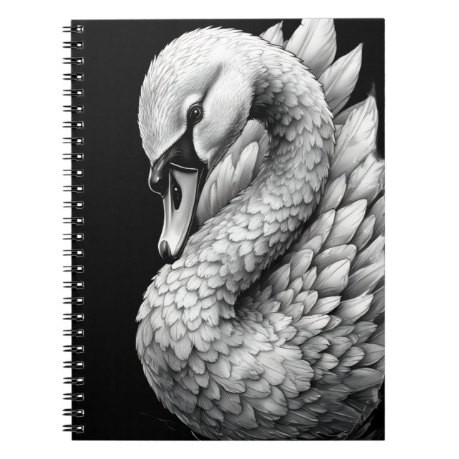 Carnet "Regal the White Swan" Spiral Notebook (Devant)