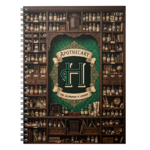 Carnet Registre de Monogramme d'Apothicaire et d'Alchimis