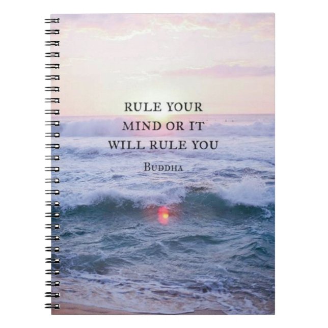 Carnet "Réglez Votre Esprit Ou Il Vous Réglera" - Bouddha (Devant)