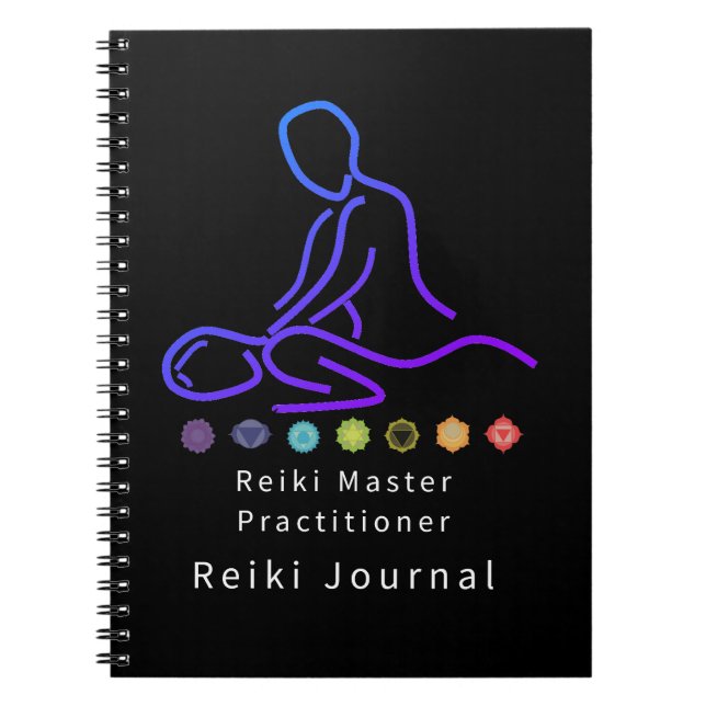 Carnet Reiki Master Practitioner Outline Black (Devant)