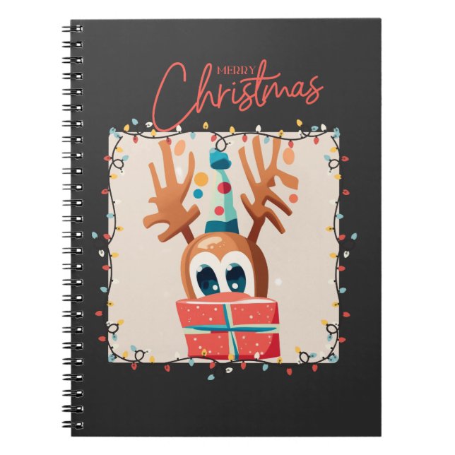 Carnet Reindeer Joueur avec cadeau (Devant)