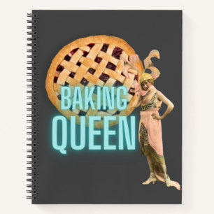 Carnet Reine de la pâtisserie vintage sur recette grise