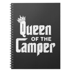 Carnet Reine du camping-car drôle de camping extérieur fe