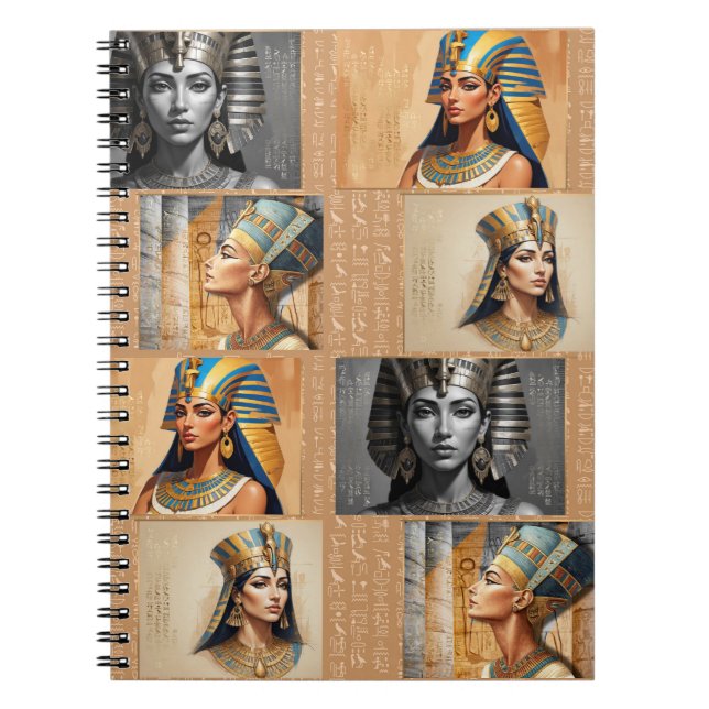 Carnet Reines pharaoniques – Élégance égyptienne antique (Devant)