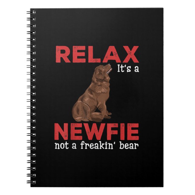 Carnet Relax | Cute newfoundland (Devant)