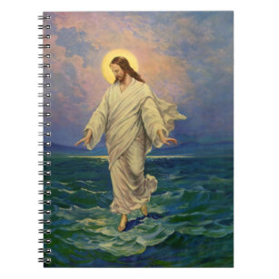 Carnet Religion vintage, Jésus Christ marche sur l'eau
