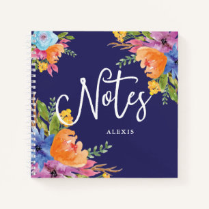 Carnet Remarques visuelles Bouquet floral aquarelle