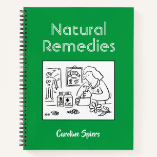 Carnet Remèdes naturels Notes avec le nom du récipienda