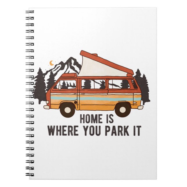 Carnet Remorque Camping RV "Home is Where You Park It" (Devant)
