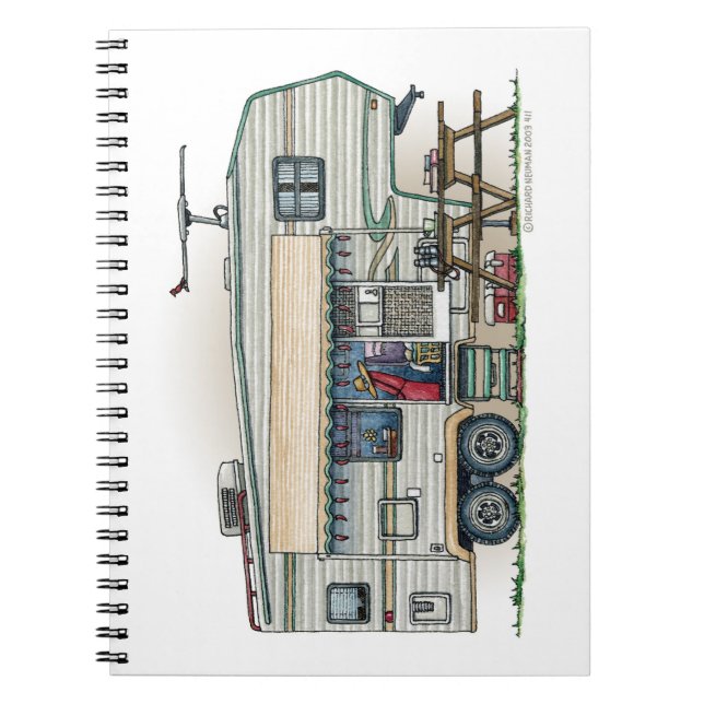 Carnet Remorque mignonne de voyage de campeur de (Devant)