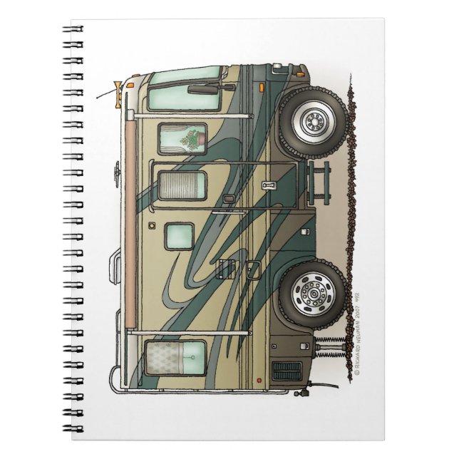 Carnet Remorque mignonne de voyage de campeur de (Devant)