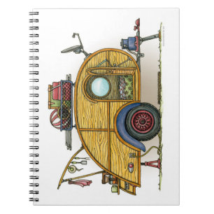 Carnet Remorque vintage mignonne de voyage de campeur de