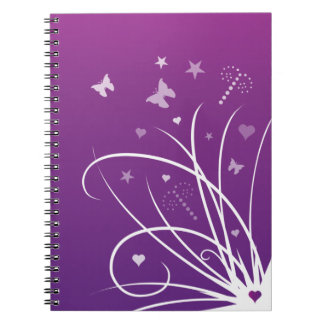 Carnet Remous pourpre et rose de papillon