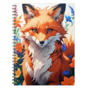 Carnet Renard à fleurs