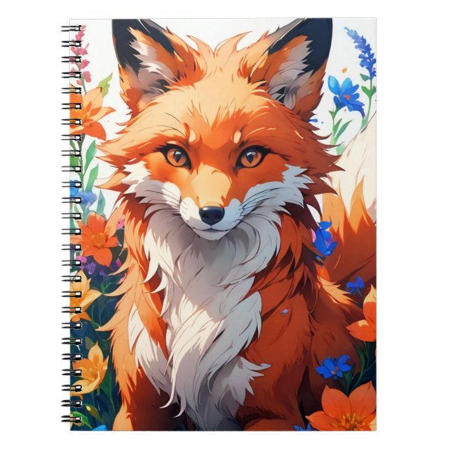 Carnet Renard à fleurs (Devant)