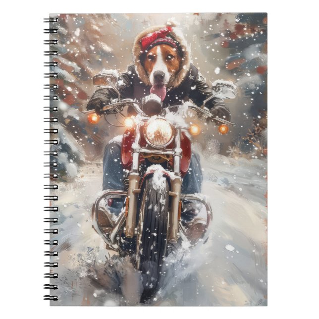 Carnet Renard anglais américain Vélo de Noël (Devant)