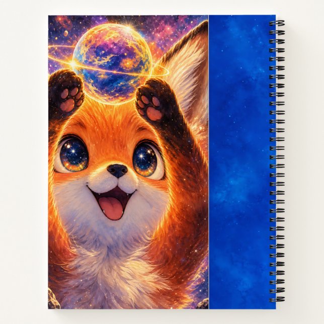 Carnet Renard avec une planète (Dos)