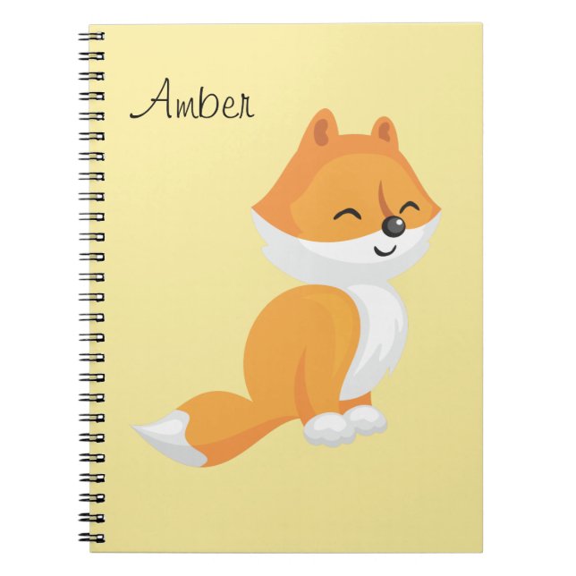 Carnet Renard de dessin animé mignon (Devant)