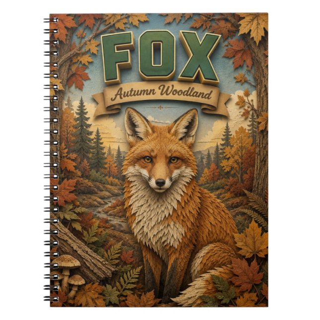 Carnet Renard de la forêt automnale POPCUT (Devant)
