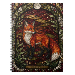 Carnet Renard de sous-bois d'automne Illumina vitrail
