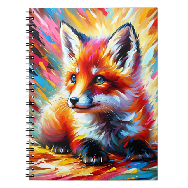 Carnet Renard Étincelle Arc-en-Ciel (Devant)