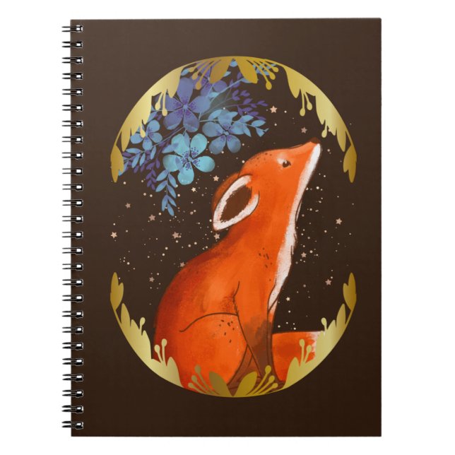 Carnet Renard floral (Devant)