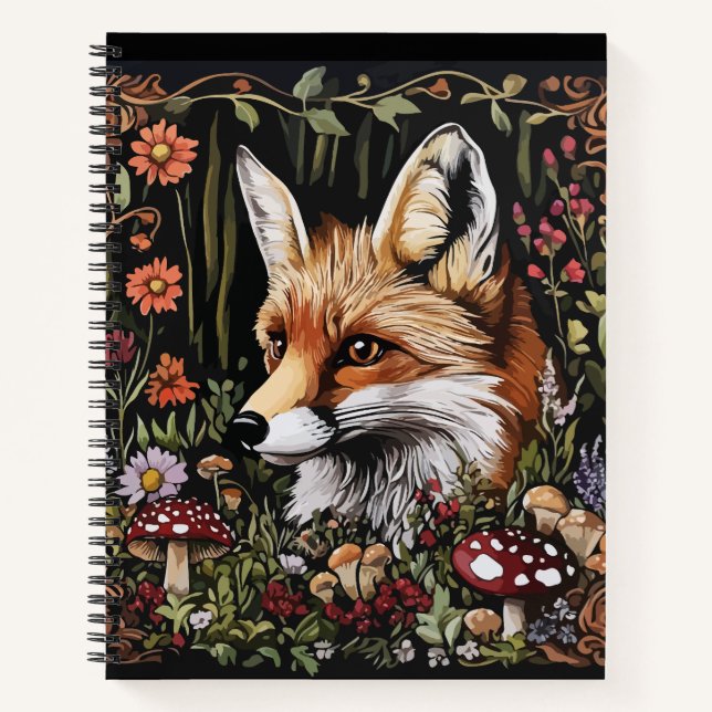 Carnet Renard Mystique dans la Forêt Enchantée (Devant)