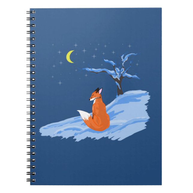 Carnet Renard nocturne d'hiver (Devant)
