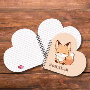 Carnet Renard Sourire Mignon Personnalisé Nom
