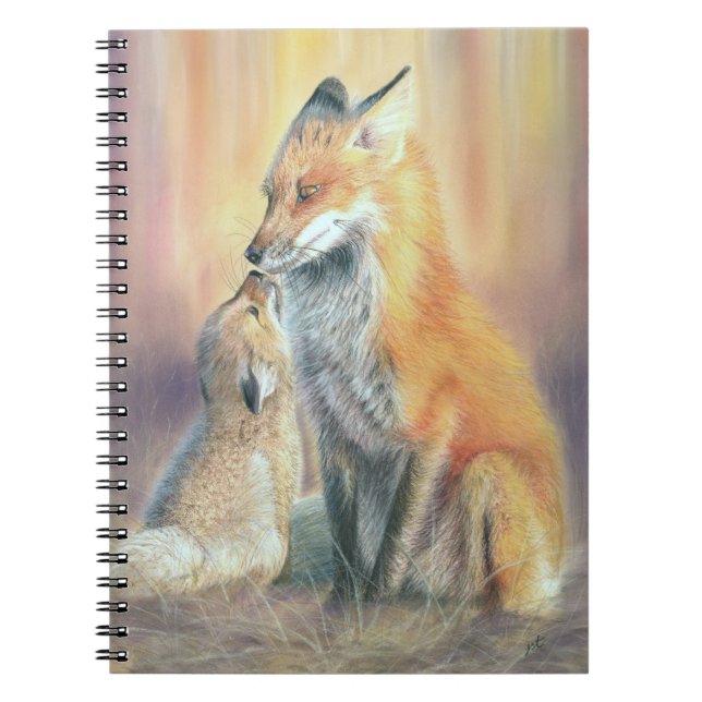 Carnet Renard. Une mère renarde et son renardeau (Devant)