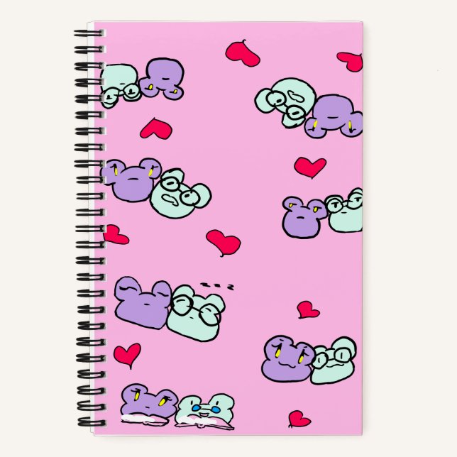 Carnet Rendez-vous de la Saint-Valentin avec une grenouil (Recto)