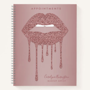 Carnet Rendez-vous de maquillage de Parties scintillant r