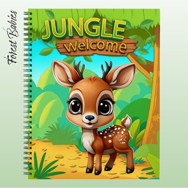 Carnet Renne Faon Unique Animal Cerf Graphique Biche 🦌 (Cute Deer Notebook, Woodland Wildlife Animal Lover Stationery, Reindeer Graphic Fawn Character Doe🦌)