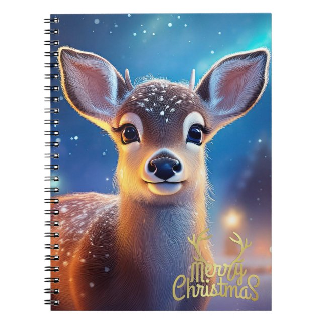 Carnet Renneau avec voeux de Joyeux Noël (Devant)